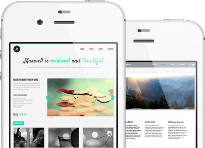 スマートフォンで表示されているウェブサイトのデザインのスクリーンショット